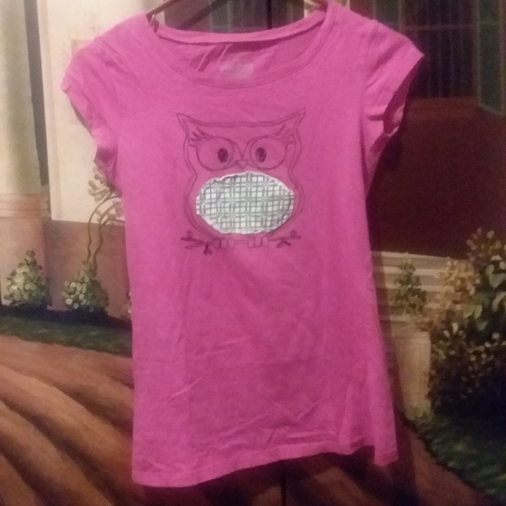 Fushia Xhilaration Owl Shirt